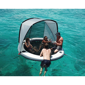 Lớn Inflatable nổi đảo mái hiên trôi Biển Dành cho người lớn hộ gia đình PVC dù để che nắng - Product Image 5