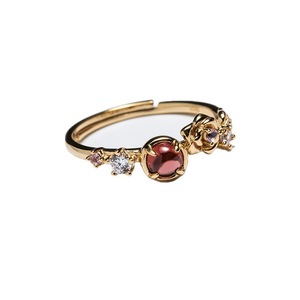 Anillo <span class=keywords><strong>de</strong></span> Oro Rosa con Gema <span class=keywords><strong>de</strong></span> Granate Venus para Mujer, Estilo Japonés, Lujo Ligero, Joyería Sencilla y Dulce, Creado en Laboratorio - Product Image 5