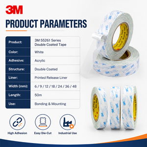 Nastro <span class=keywords><strong>Biadesivo</strong></span> 3M 55261 in PET ad Alta Adesività <span class=keywords><strong>per</strong></span> Schiuma, Gomma e Rete - Product Image 3