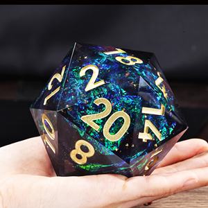 Jeu de <span class=keywords><strong>dés</strong></span> MINI PLANET personnalisé en résine D20 pour RPG Liquid Core Dice D20 vente en gros personnalisé Big Dragon Eye Liquid Core <span class=keywords><strong>20</strong></span> Face Dice DND - Product Image 2