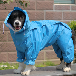 Chien Vêtements Vêtements Pluie Neige Manteaux Imperméables Imperméables 4 Quatre Jambes Imperméable Chiens Adorables À Capuche Costumes pour <span class=keywords><strong>Golden</strong></span> Récupérer - Product Image 2