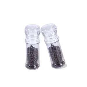 Wholesale Disposable Salt and Pepper Grinder Glass Bottle 100ml Plastic Grinder Top