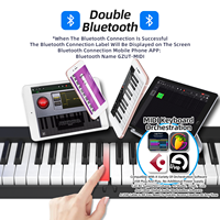 Design de mode en gros d'usine 88 touches clavier de piano numérique Piano électronique de style pliant sensible au toucher avec lumière LED