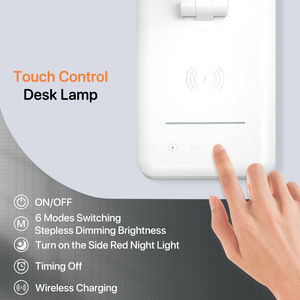 Phone <strong>Wireless</strong> Charging Function Table <strong>Lamp</strong> Touch With Adapter for Living Room Led Night Light - Product Image 5