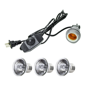 E27 Ceramic Fixed Lamp Holder With Dimmer Wire 1.8M For Reptile Heat <b>Light</b> 220V Simple Style Round Shape - Product Image 3