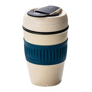 2025 nouvelle tasse à café en céramique Double paroi thermos isolé sous vide haute couleur valeur tasse à bec avec filet rouge idée cadeau - Product Image 5