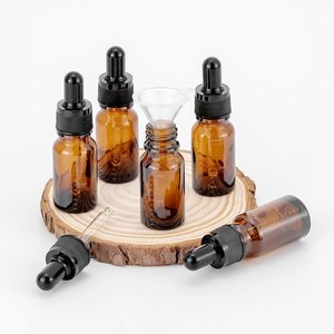 Flaconi Contagocce in Vetro per Oli Essenziali 5ml 10ml 15ml 20ml 30ml 100ml con Pipetta in Vetro, Flacone Contagocce in Vetro Ambrato per Profumo Attar - Product Image 1