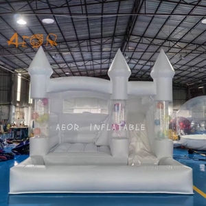Casa de rebote de boda blanca de Pvc gigante de 3,5 m, castillo hinchable, casa de rebote inflable Moonwalk - Product Image 5