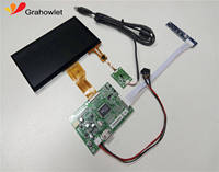 Grahowlet HX0701703 Écran tactile capacitif TFT LCD 7 pouces, résolution 1024x600, étanche, montage sur panneau, usage industriel