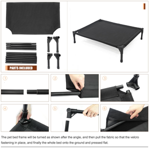 Cama Elevada para Perros con Marco de Acero Transpirable para Verano, de Alta Calidad, Lavable, Antideslizante, para Camping y Viajes al Aire Libre - Product Image 2