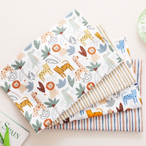 RTS <span class=keywords><strong>Tissu</strong></span> en coton imprimé animaux de la <span class=keywords><strong>jungle</strong></span> 100% coton - Product Image 2