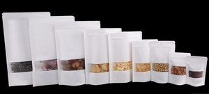 Bolsa <span class=keywords><strong>de</strong></span> papel Kraft con cremallera superior, embalaje <span class=keywords><strong>de</strong></span> alimentos con cremallera, bolsa <span class=keywords><strong>de</strong></span> pie para carne, cerdo, aperitivos, mar, embalaje <span class=keywords><strong>de</strong></span> alimentos con ventana transparente - Product Image 4