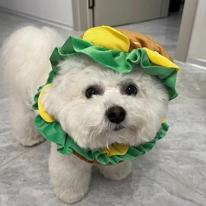 Dog and <b>cat</b> hamburger headbands, neck warmers, hats, cartoon pet accessories, <b>clothes</b>, funny outfits, Shiba Inu, Corgi, <b>cats</b> - Product Image 4