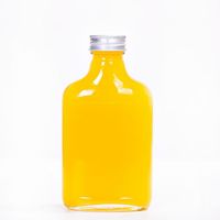 Vente en gros vide 50ml 100ml 150ml 200ml 250ml 350ml 500ml Flacon plat en verre pour infusion froide café boisson liqueur