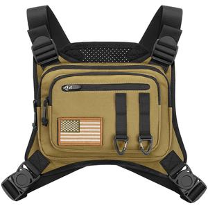 Sac de poitrine tactique personnalisé pour homme, imperméable, avec logo personnalisé, tendance, sac de poitrine tactique fonctionnel - Product Image 1