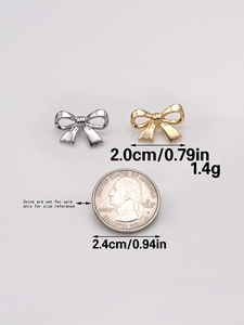 Hot Bán Kẽm Hợp Kim Đơn Giản Bow Kim Loại Nút Biểu Tượng Tùy Chỉnh Trang Trí Nút Cho Phụ Kiện May Mặc - Product Image 6