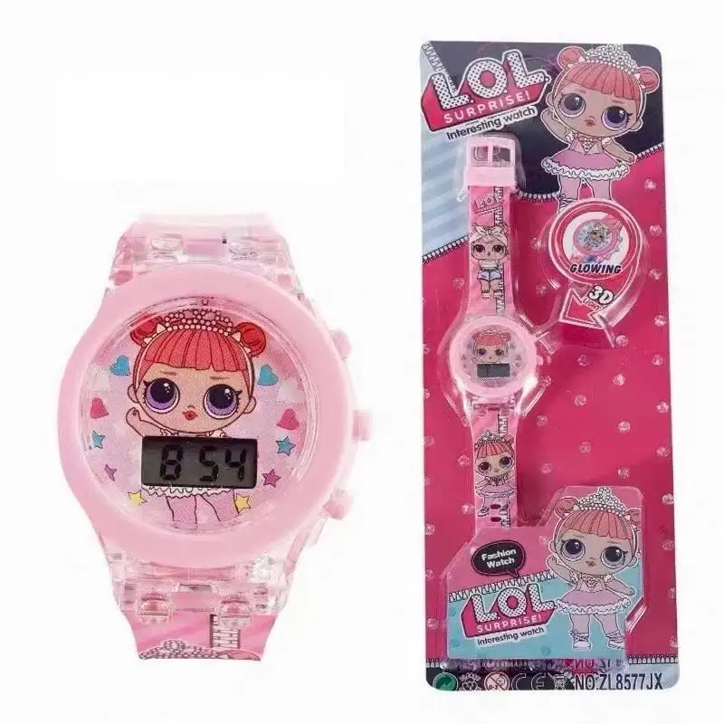 All'ingrosso a buon mercato nuovo cartone animato orologio a LED giocattolo a forma di bambino in Silicone Retro avvolgente braccialetto per bambini digitale orologio a Led per i regali di natale