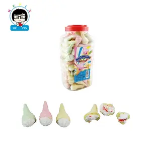 Ice Cream Shaped Marshmallow Center Filling Jam Mix-Color Sweet Fruity Flavor Marshmallow In Jar