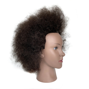 Coiffeurs en cosmétologie, 100% <span class=keywords><strong>cheveux</strong></span> humains, noirs, 1 pièce, tête d'entraînement, factice avec <span class=keywords><strong>cheveux</strong></span>, <span class=keywords><strong>pour</strong></span> <span class=keywords><strong>coiffeur</strong></span> - Product Image 2