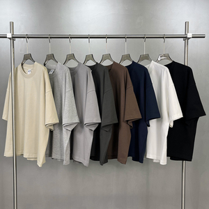 Custom Printing Unisex Plain Tee Shirts Daily <strong>Basic</strong> Blank Tshirt Oversized Boxy Fit Simple T Shirt Men Cotton T-shirt - Product Image 3