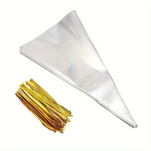200PCS Disposable Side Gusset Bags 13 Inch <b>Cake</b> <b>Decorating</b> <b>Supplies</b> Plastic Custom Gravure Printed Logo PE - Product Image 6