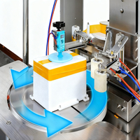 Goldtec Machine à emballer scellant pour boîtes en mousse à rotation automatique de 360 degrés Machine à sceller les boîtes en mousse avec ruban adhésif