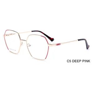 Hot Selling New Model Herren Metall Feder scharnier Anti Blue Blocking Optische Lünetten Brillen Brille