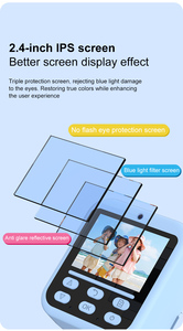 Macchina Fotografica Istantanea per Bambini con <span class=keywords><strong>Stampa</strong></span> Termica Schermo a Colori da 2.4 Pollici Zoom Digitale 16x <span class=keywords><strong>Foto</strong></span> da 48MP <span class=keywords><strong>Stampa</strong></span> Wireless Videogiochi e Musica - Product Image 2