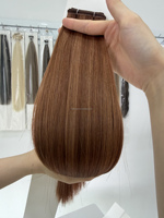 Extensions de cheveux chinois de style populaire, luxe, double trame plate, 100% cuticules alignées, couleur foncée teinte, volume double trame