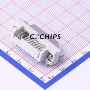 HYC02-DVI29-371 DVI Connector Bent Lead Through Hole Connector DVI-I (Dual Link) 24+5 Right Angle Insert 1.5A - Product Image 2