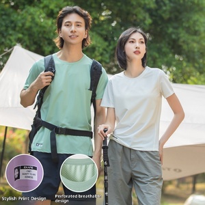 T-<span class=keywords><strong>shirt</strong></span> d'été à séchage rapide pour <span class=keywords><strong>femme</strong></span>, haut décontracté léger en nylon pour sports de plein air ; T-<span class=keywords><strong>shirt</strong></span> de course à col rond pour homme - Product Image 3