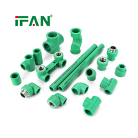 Raccords de plomberie PPR verts IFAN sur mesure 20-110 mm, raccord multi-ports pour réseau de plomberie complexe