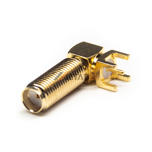 Connecteur SMA femelle <span class=keywords><strong>à</strong></span> angle droit, corps long, montage sur panneau, trou traversant, PCB, 50 ohms, <span class=keywords><strong>jack</strong></span> - Product Image 2