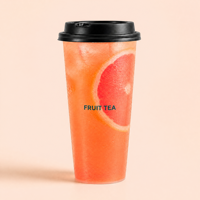 Gobelets rigides en PP transparent givré de qualité supérieure avec logo personnalisé imprimé UV, jetables, avec couvercles, pour smoothies et bubble tea