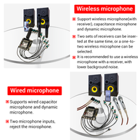 WUZHI AUDIO ZK-DAM L1 Type de plomb amplificateur de karaoké Machine tout-en-un 2.1 canaux BT haut-parleur amplificateur carte son 220WX2 + 350W