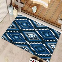 Tapis de salle de bain antidérapant en polyester, résistant aux taches, écologique, adapté aux animaux domestiques, rembourré, fabriqué à la machine, avec envers en PVC