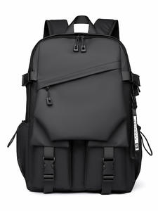 Sac à dos unisexe personnalisé avec logo, en tissu Oxford enduit, pour ordinateur portable, tendance, décontracté, imperméable, avec fermeture éclair et port USB - Product Image 5