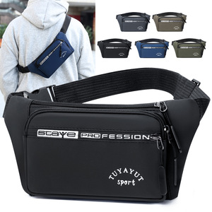 Tuyayut Sport Chest Bag Oxford Cloth Multi Functional Men's Fanny Pack Outdoor Commuter Crossbody Bag Gray Blue Black Green - Product Image 2