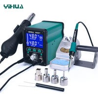 Station de soudage à air chaud YIHUA 995D+ avec trois emplacements de stockage pour la réparation de circuits imprimés, outil de précision