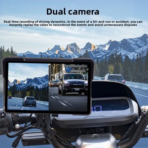 Moniteur intelligent universel pour moto, écran IPS haute luminosité de 5,7 pouces avec double caméra avant et arrière, DVR, Carplay sans fil, Auto - Product Image 3