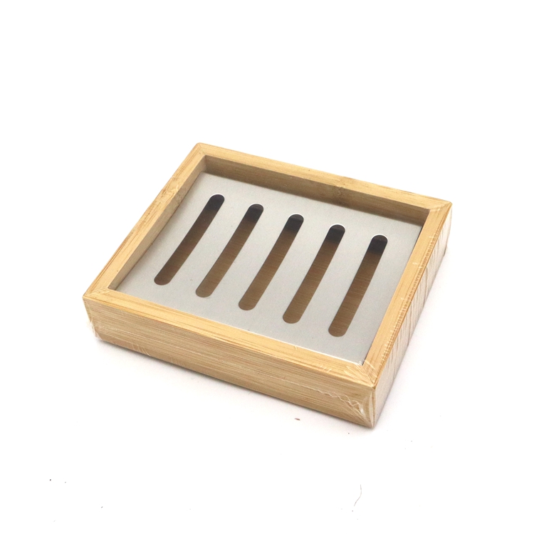 Комплект из 2 предметов, из натурального дерева, бамбука для ванной и душа; Мыльница для хранения держатель лоток