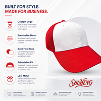 Casquette Trucker Écologique 100% Coton Pur Bicolore Contrastant 6 Panneaux Structurée Sportive Formelle Unisexe Haute Qualité