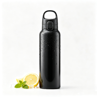 Mug thermique en acier de 600 ml avec bec verseur pliable à 90 degrés et mousqueton