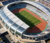 Bâtiments commerciaux modernes en structure acier préfabriquée, super stades, terrains de football, complexes sportifs préfabriqués