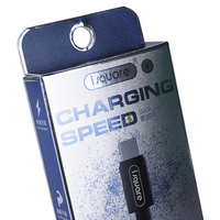 Boîte d'emballage de câble USB de charge rapide pour téléphone portable, impression offset personnalisée en gros, avec support, couleur noire