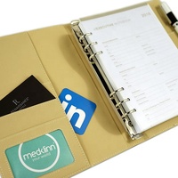 Reliure à feuilles mobiles élégante en PU - Reliure à anneaux durable A4 B5 pour le travail et les réunions d'affaires