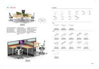 Bureau de conférence commercial simple pour 4 personnes, table de réunion minimaliste, poste de travail pour le personnel, table de bureau avec structure en métal