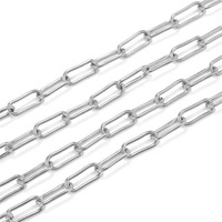 Yiwu Aceon Velle – chaîne trombone ronde en acier inoxydable, longue chaîne rectangulaire ovale pour femmes, collier de bijoux à faire soi-même