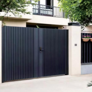 Cancello Moderno per Vialetto e Cortile in Alluminio Pressofuso Rinforzato, Antiruggine, Effetto Ferro Battuto, Verniciato a Polvere, per Villa, Stile Costiero - Product Image 1