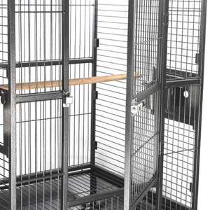 Luxe <span class=keywords><strong>Eco</strong></span>-vriendelijke RVS Papegaaienkooi met Plastic Bak, Sterke Vogelkweek- en Vliegkooi voor Papegaaien, Ara's, Grote Ruimte, Wielen - Product Image 5